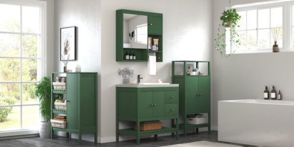 Green Bathroom Set