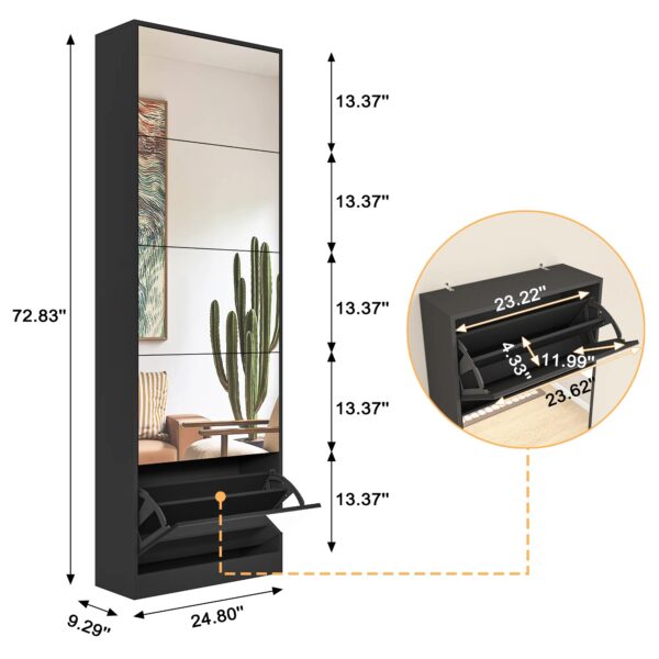 Shoes Cabinet with Mirror