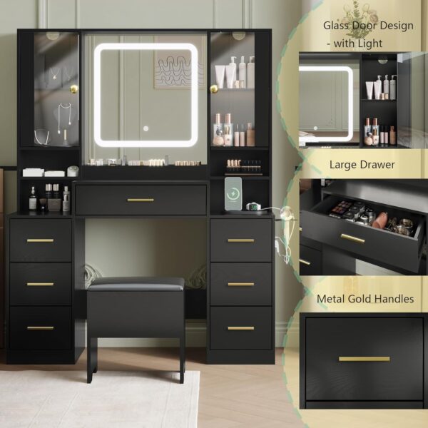 Black Makeup Table