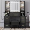 Black Makeup Table
