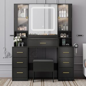 Black Makeup Table