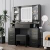 Black Makeup Table