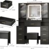 Black Makeup Table