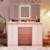Pink dressing table