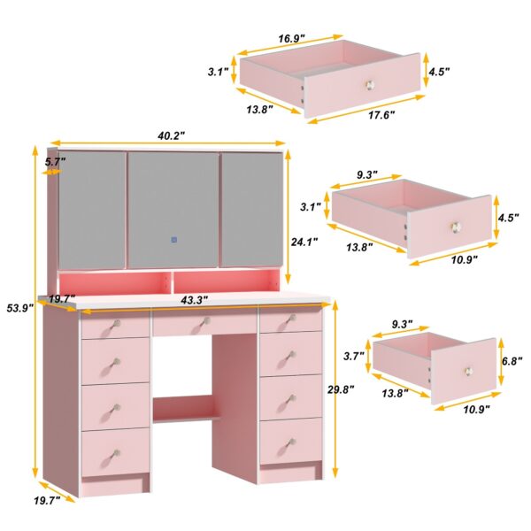 Pink dressing table