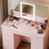 Pink dressing table