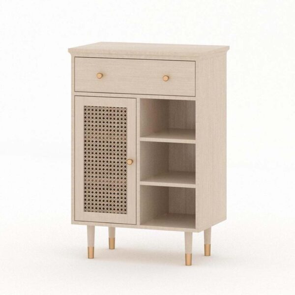 Hole-board woven shoe cabinet