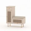 Hole-board woven shoe cabinet