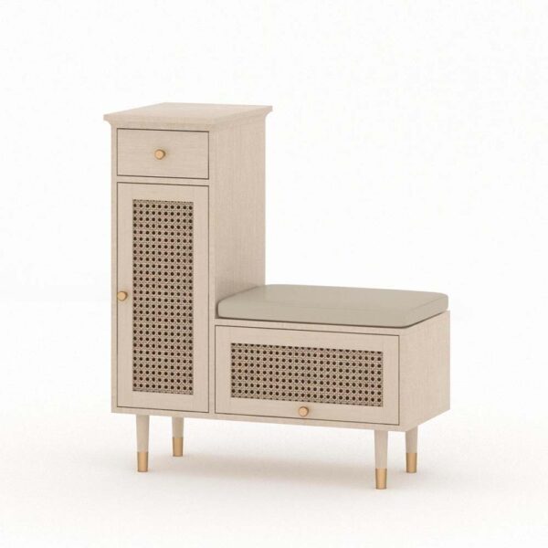 Hole-board woven shoe cabinet