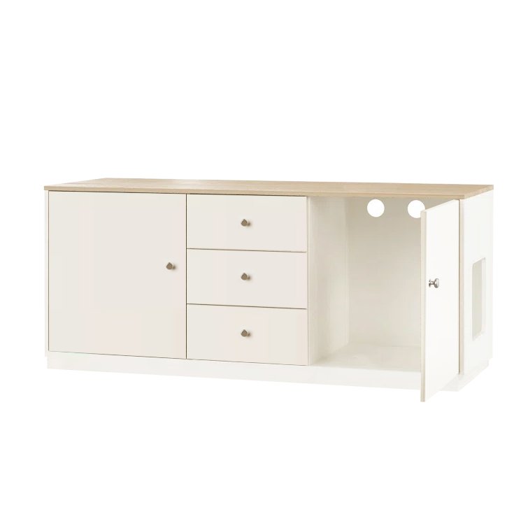 Stackable Cat Litter Box Furniture Cabinet - topclassfurniture