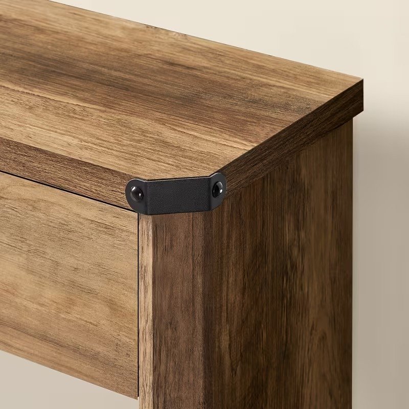 Rustic Console Table with Drawers - Image 4
